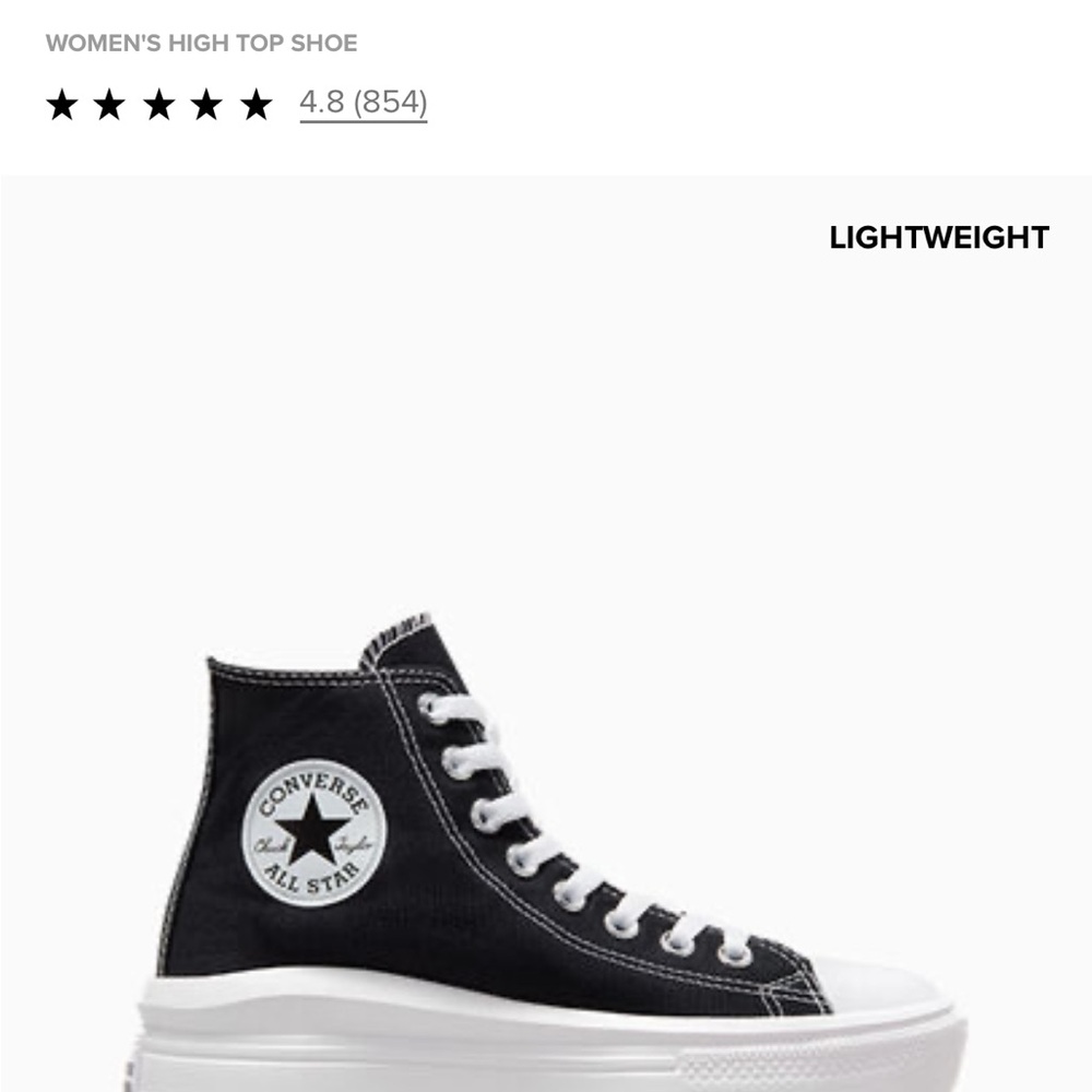 Converse Black move platform high top sneakers